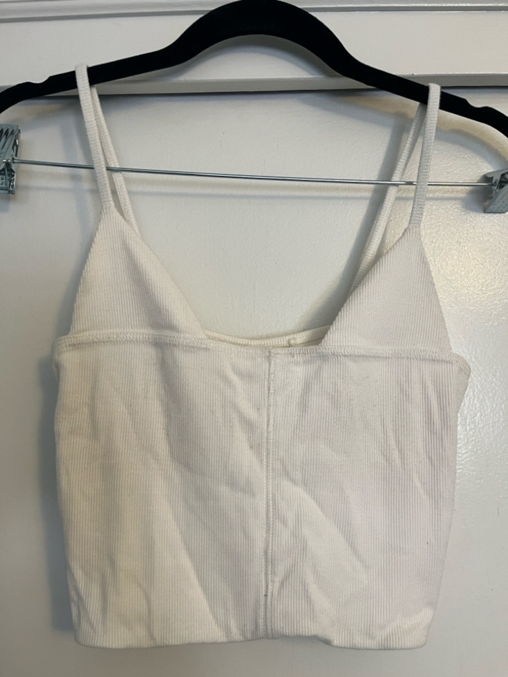 Joah Brown Cream Spaghetti Strap Crop Top size S/M